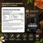 Gomitas de Shilajit del Himalaya con Ashwagandha – Sabor Miel y Limón | Energía, Vitalidad y Bienestar Natural | 30 Gomitas