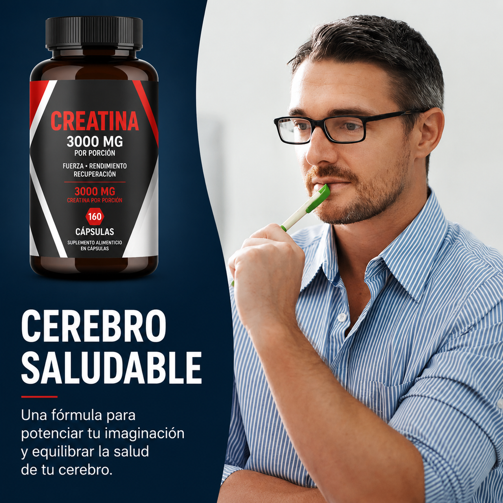 Creatina 3000MG 160 Cápsulas – Fuerza, Energía y Recuperación Muscular